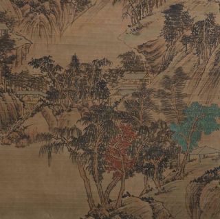 Qing Dynasty Qian Weicheng Signed Old Chinese Hand Painted Calligraphy Scroll 8