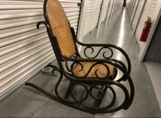 Vintage Handcaned Bentwood Rocker 5