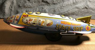 Rare Marx | Moon - Rider Space Ship | Wind - Up Tin Toy |