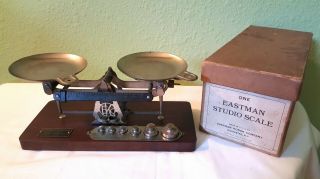 Vintage Eastman Kodak Photo Scale Studio 6 Weight Balance W/ Box Complete Nmint