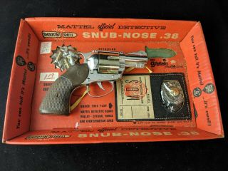 Mib Mattel Detective Snub Nose 38 Shootin Shell Cap Gun With 6 Shooting