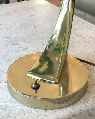 Laurel Lamp Flying Saucer Table Desk Lamp MCM Mid Century Modern Shiny Gold 5