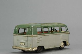 Antique Tin Toy Bandai Japan Volkswagen Samba Van Japanese Passenger Car 10