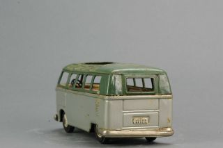 Antique Tin Toy Bandai Japan Volkswagen Samba Van Japanese Passenger Car 12