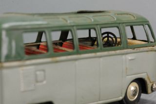 Antique Tin Toy Bandai Japan Volkswagen Samba Van Japanese Passenger Car 5