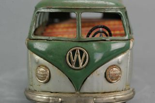 Antique Tin Toy Bandai Japan Volkswagen Samba Van Japanese Passenger Car 6