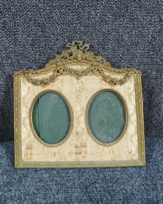 French Bronze Double Photo Frame Stern Bothers
