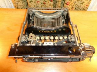 AWESOME ANTIQUE CORONA TYPEWRITER COMPANY 3 TYPEWRITER - PATENTED 1904 & 1910 11