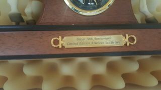 Breyer 50th Anniversary / American Saddlebred Horse Mantel Clock/ Great shape 4