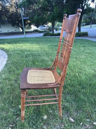50 - Antique Oak Clawfoot 45” Table And 4 Matcing Chairs 4