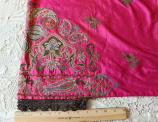 Antique c1890 Turkish Harem Pants Hand Embroidered With Metallic Threads 4