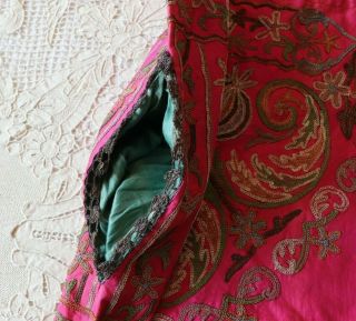 Antique c1890 Turkish Harem Pants Hand Embroidered With Metallic Threads 9