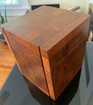 RARE MID CENTURY DUNHILL TEAK WOOD HUMIDOR,  FANTASTIC DESIGN,  1960 HONG KONG 3