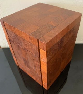 RARE MID CENTURY DUNHILL TEAK WOOD HUMIDOR,  FANTASTIC DESIGN,  1960 HONG KONG 8