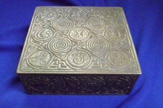 Tiffany Studios Bronze Cigar Box Zodiac Model 1655 6 " By 6 3/8 " By 2 3/8 " Fine