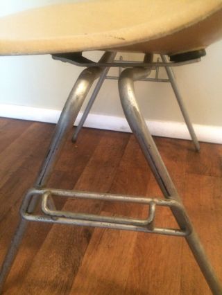 1 Vintage Herman Miller Eames Mid Century Stacking Chairs,  Gray,  Fiberglass MCM 12