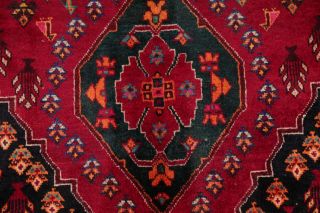 One - of - a - Kind Vintage Tribal Abadeh Nafar Persian Hand - Knotted 4x6 Red Wool Rug 9