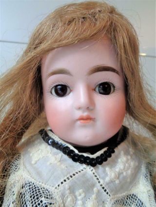 Antique 1880s German Bisque Kestner H Mark Turned Head Doll Kid Body 19 