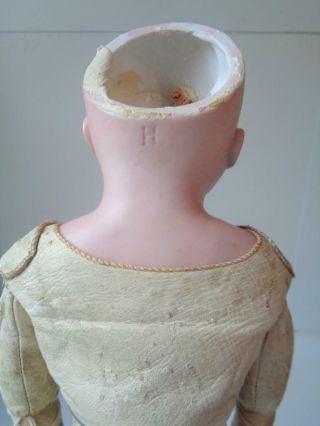 Antique 1880s German Bisque Kestner H Mark Turned Head Doll Kid Body 19 