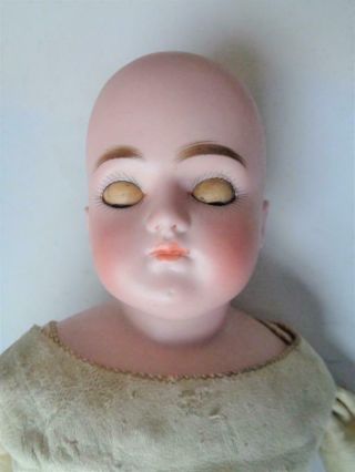 Antique 1880s German Bisque Kestner H Mark Turned Head Doll Kid Body 19 