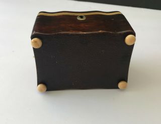 Antique mid 19th Century ‘faux’ Tortoiseshell Tea Caddy Casket /Box 8