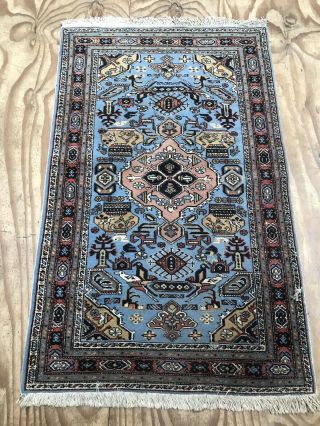 Vintage Handmade Oriental Rug Size:145x88 Cm Hamadann Tribe