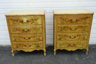 Shabby Chic Hand Painted Dressers Side End Tables By John Widdicomb 9742