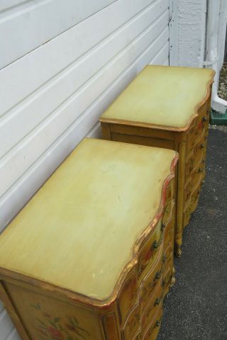 Shabby Chic Hand Painted Dressers Side End Tables by John Widdicomb 9742 4