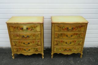 Shabby Chic Hand Painted Dressers Side End Tables by John Widdicomb 9742 5