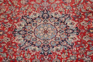 Traditional Area Rugs Hand - Knotted Wool Floral Vintage Carpet 10 x 14 10