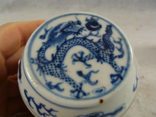 Antique 19C Chinese Porcelain Barrel Form Dragon Tea Caddie 4