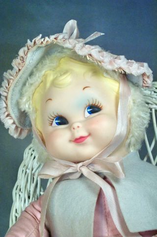 1950 ' s Rare Musical Rushton Bo Peep Rubber Face Doll Musical From Doll Museum 2