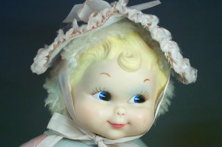 1950 ' s Rare Musical Rushton Bo Peep Rubber Face Doll Musical From Doll Museum 3