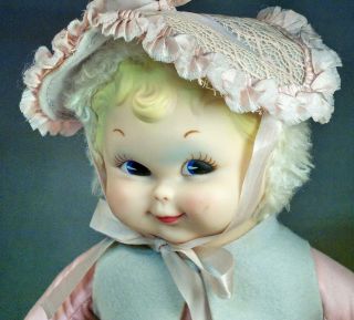 1950 ' s Rare Musical Rushton Bo Peep Rubber Face Doll Musical From Doll Museum 4