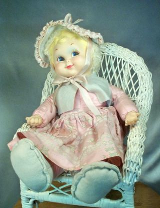 1950 ' s Rare Musical Rushton Bo Peep Rubber Face Doll Musical From Doll Museum 6