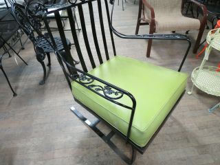 Vintage Woodard Orleans/acorn Pattern Wrought Iron Spring Chair