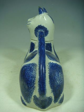 chinese blue and white porcelain cat statue 7