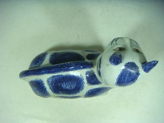 chinese blue and white porcelain cat statue 8