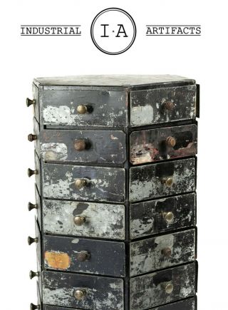 C.  1920 Rotating Parts Bin Cabinet With 48 Drawers 5