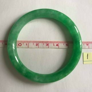 Lucky China Real Jade Bracelet 56 Mm Green Solid Jade Bangle Gift Jewelry Women