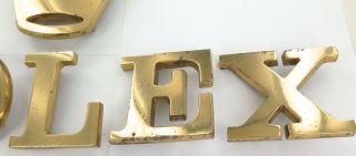 . ROLEX RARE / VINTAGE / HUGE RETAILERS 6 PIECE BRASS WALL SIGN. 4