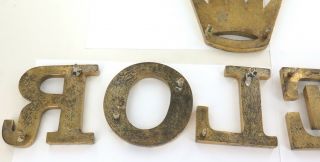 . ROLEX RARE / VINTAGE / HUGE RETAILERS 6 PIECE BRASS WALL SIGN. 9