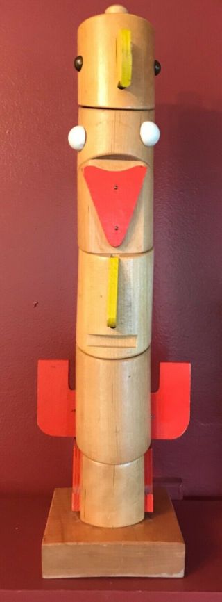 Creative Playthings Rare Totem Pole Mcm Modernism Indian Toy Antonio Vitali