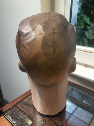 Vintage 1930 male plaster of Paris Mannequin bust head publicity 4