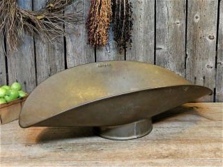 Antique Huge Brass Scale Pan Scoop Candy General Store Farmhouse 20 "