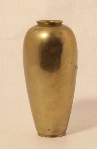 Late Meiji Japanese bronze vase with a raised Iris design 4