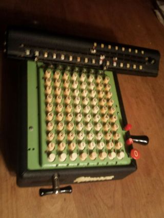 Rare Antique High Speed Mechanical Adding Machine Monroe Calculator Vintage