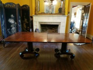 Antique American Empire Dining Table