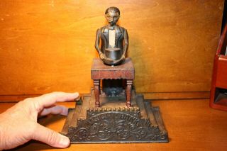 Hard to Find MAGICIAN Mechanical Bank Toy by J & E Stevens c.  1901 5