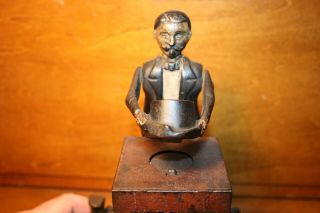 Hard to Find MAGICIAN Mechanical Bank Toy by J & E Stevens c.  1901 7